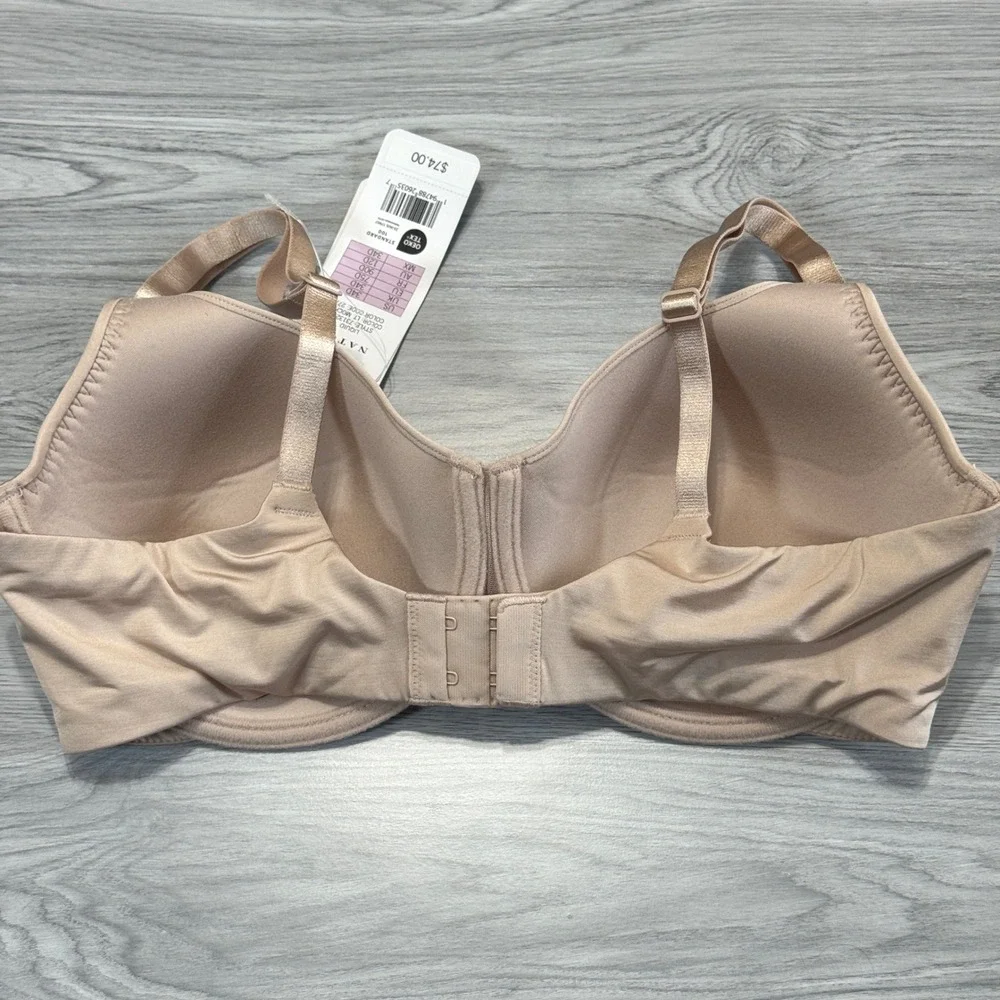 Natori Liquid Underwire Bra 731325 Light Mocha 34D Full Coverage Tan NWT